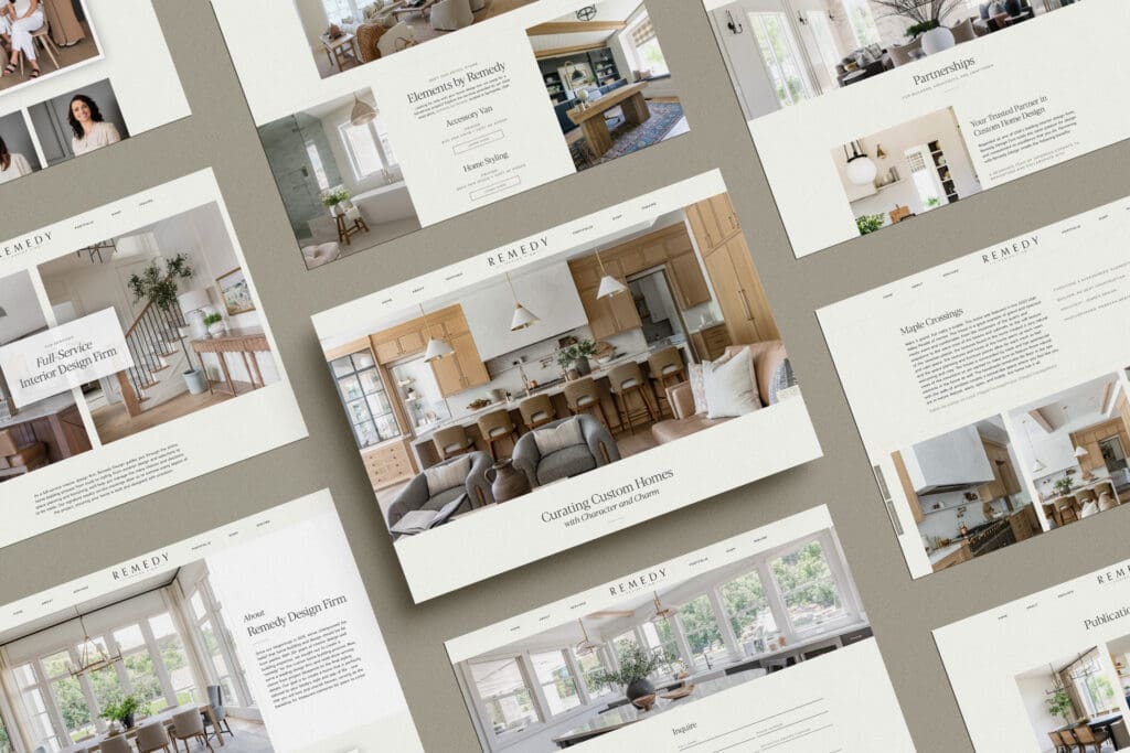 simple and minimalistic luxury interior design website web